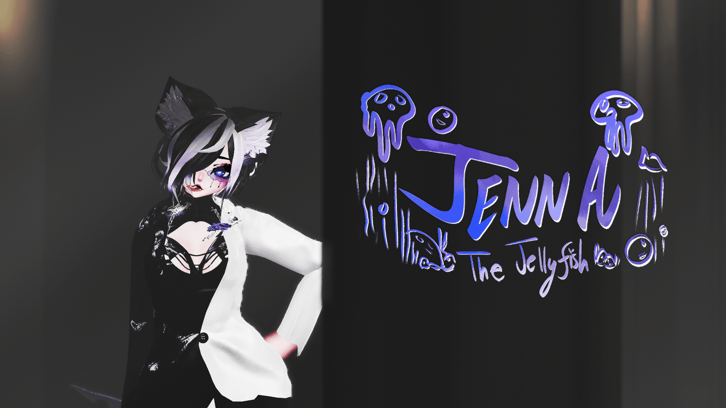 ╭┈ヾJenna, The Jellyfish 🪼 | GOGOLOCO | VRCFURY | SPS + TPS | PHYSBONES | Personal License Only | Face Tracking (VRCHAT) | PC + QUEST - DippinDotty