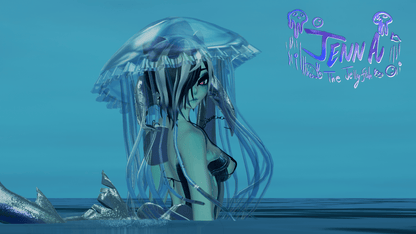 ╭┈ヾJenna, The Jellyfish 🪼 | GOGOLOCO | VRCFURY | SPS + TPS | PHYSBONES | Personal License Only | Face Tracking (VRCHAT) | PC + QUEST - DippinDotty