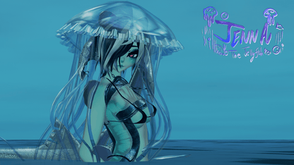 ╭┈ヾJenna, The Jellyfish 🪼 | GOGOLOCO | VRCFURY | SPS + TPS | PHYSBONES | Personal License Only | Face Tracking (VRCHAT) | PC + QUEST - DippinDotty