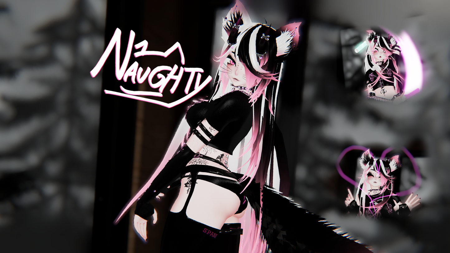 ╭┈ヾNaughty, The Discord Kitten 🥵 🐾 | VRCFT | PC + QUEST